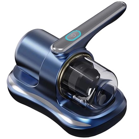 Handhållen dammkvalsterutsugare med påslöst filter för allergiker, UV-lampa