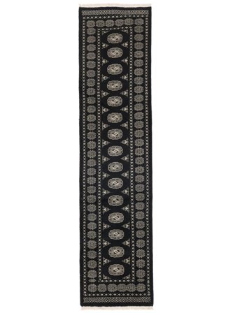 Oriental Pakistan Bokhara 2Ply Rug 77X315 Runner Black/Brown Wool, Pakistan