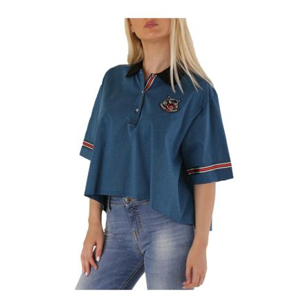 Diesel Women's T-Shirt Blå, Dame Polo