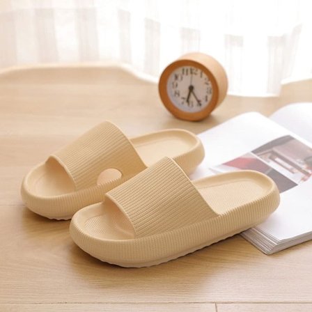 Slippers - Stilfulde & Bløde til Dame/Herre - flere farver (kendt som Happy Flops) Beige
