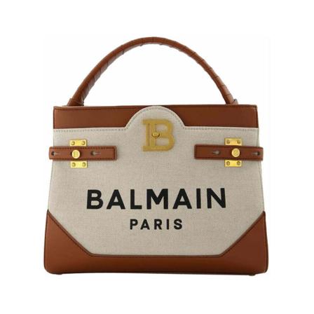 Balmain, Bbuzz 31 Bag Beige, Dames, Maat:ONE Size,Canvas