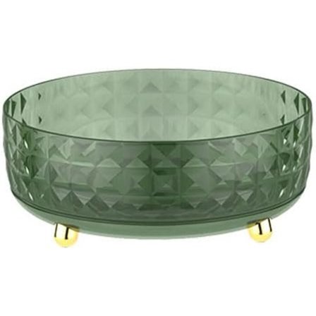 360 graders roterande förvaringsorganisatör, 1 halkskyddad kryddhylla, 9-tums snurrande organisatör för kök, kylskåp, skafferi, kyl