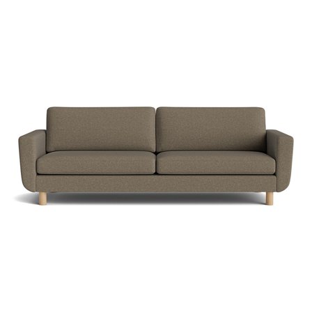 Eksklusiv Brun 3 Personers Sofa - Slidstærk, Komfortabel - 244x86x86cm - Perfekt til Stuen - Sofa, 3 personers sofa