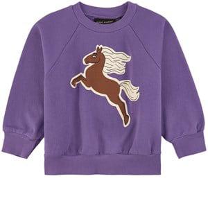 Mini Rodini Purple GOTS Horses Graphic Sweatshirt 92/98 cm - Jumpers and knitwear - 92/98 cm - Purple