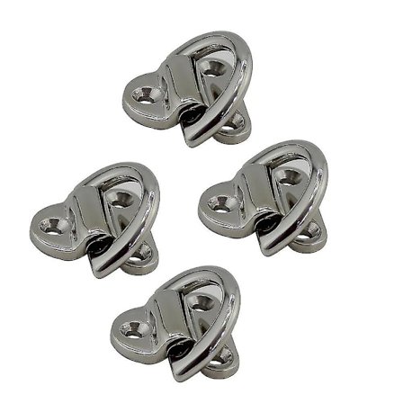 6mm 316 Rustfritt Stål Foldbar Pad Eye Plate Med Ring Heavy Duty Marine Hardware Foldbar Pad Eye