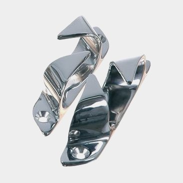 Halkip, spetsig, rostfritt stål AISI 316, 115 x 19 mm, passar tampar upp till Ø18 mm, 2-pack