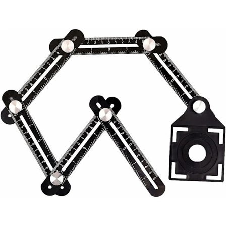 Angleizer Mall - Aluminiumlegering 6-sidig vinkelmätverktyg Multi-vinkel