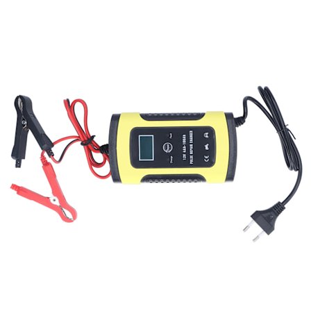 12V 6A Bilbatteriladdare Tyst Kylfläkt Automatisk Batteriladdare för 4Ah till 100Ah Lastbilar Motorcyklar Trehjulingar