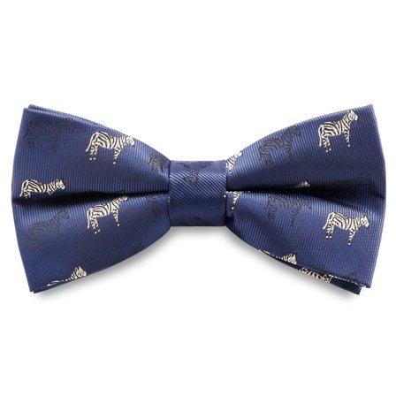 Zoikos | Blue Zebra Pre-Tied Bow Tie for Men - Pre-tied bow ties
