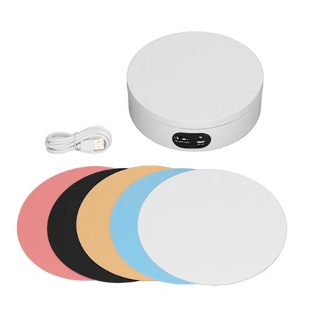 Roterende displaystativ Hvit epoksyharpiks Blinkende motorisert roterende displaystativ Automatisk stum Tumbler Cup Turntable