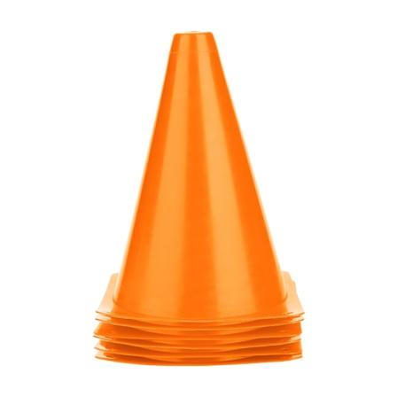 6st 18cm Fotbollsträningskon Fotbollsbarriärer Plastmarkörhållare Tillbehör (orange)