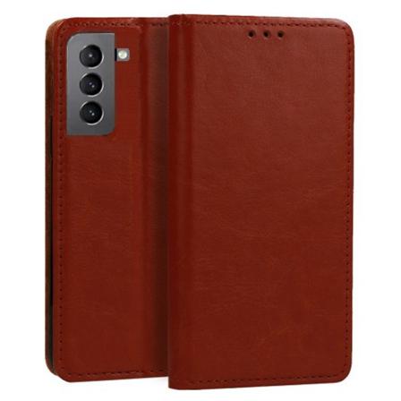 Plånboksfodral Samsung Galaxy S21 Fe Italienskt Läder Brun