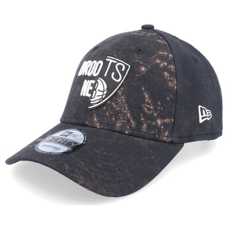 New Era - NBA Black adjustable Czapka Z Daszkiem - Brooklyn Nets Washed Pack 9FORTY Black Adjustable @ Hatstore