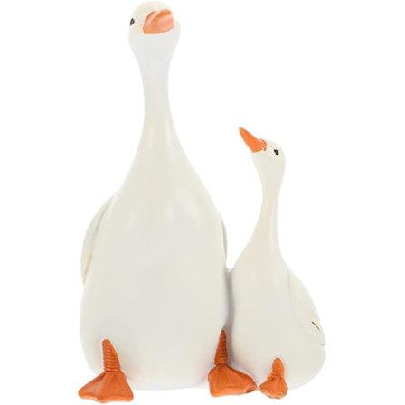 Havefigur af And til Haven, Dekoration til Verandaen, Dyreskulptur Ornament til Hegn, Baghaver, Fest (3.93 tommer)