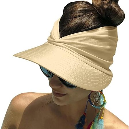 Solhat til kvinder, bredskygget, UV-beskyttelse, sammenfoldelig strandhat