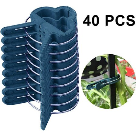 Haveklemme podede frøplanter blomster og havedekoration haveklemme størrelse valgfri havefjederklemmer til planter, stængelstøtte, stor: 40STK