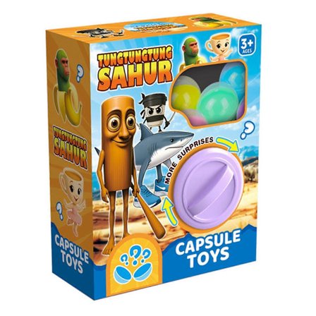 6-pack Brainrot Italienska Gashapon Leksaker, Roliga Mystery Egg Blind Box Samlarobjekt Presenter till Barn (LGL)