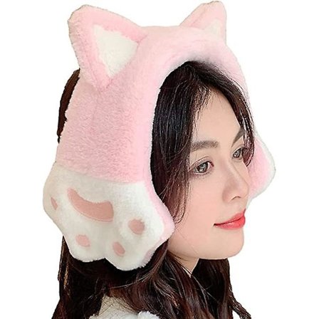 Ørevarmere til kvinder Vinter Udendørs Pelsede Søde Katteører Varmere Teenagepiger Bløde Varme Faux Pels Ørevarmere