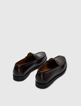 Selected Slhbilly Leather Penny Loafer - Brown - 42