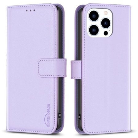 BINFEN COLOR iPhone 14 Pro Max Wallet Cover - Purple