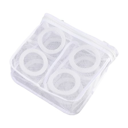 2 stk. Vasketøjspose Sko Vask Tørring Mesh Net Beskyttende Pose Opbevaring Lynlåsposer