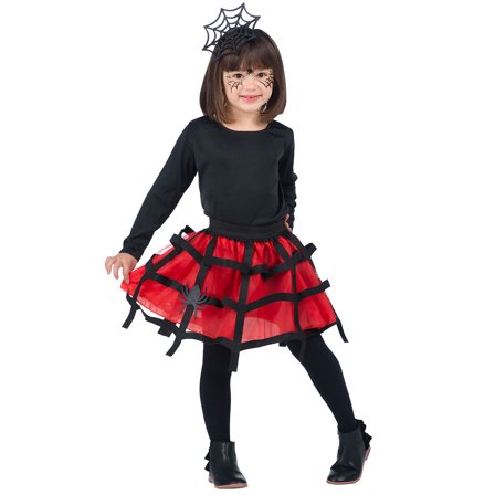 Rød Edderkopp Skjørt og Hårbøyle Kit Barn