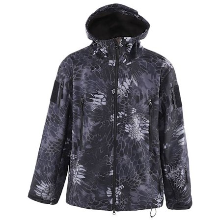 Vanntett og vindtett vinterjakke for menn, utendørs sykkelbekledning med hette XXL