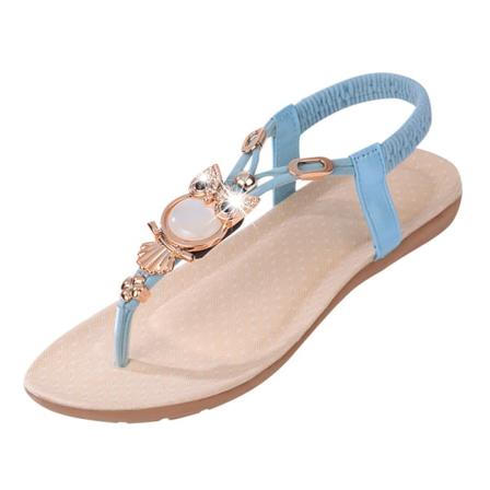 Dam Sandaler med Strass Gladiator Sandaler Pingtan Bröllop Sandaler