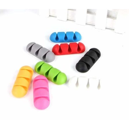 2-pak - Kabelholder Selvklæbende til tre kabler