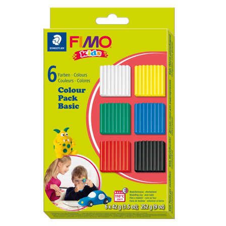 Staedtler FIMO Kid Modelling Clay 6-pack Basic colours