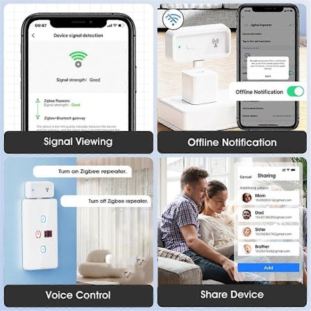 Ny Tuya Smart Home Zigbee Repeater Type-C Extender Signalforstærkning mission Repeater Gateway W