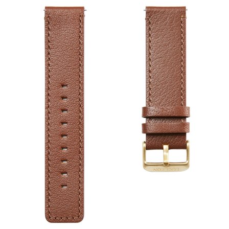 Bracelet de montre en cuir marron clair avec boucle dorée pour hommes - Bracelets de montres