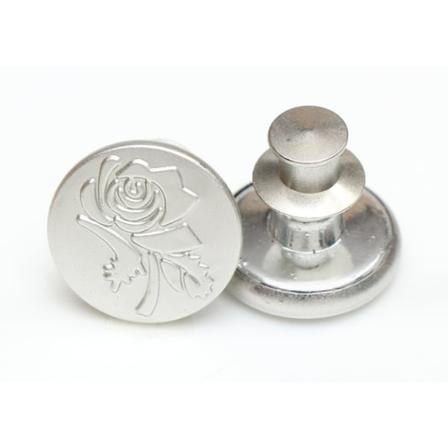 Nappi farkkujen ompelemiseen, heti irrotettava, ei ompelua 10 pakkausta Hopea