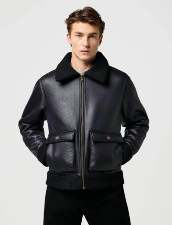 Wrangler Shearling Jacket - Black - S