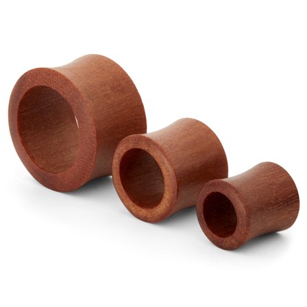 Túnel para dilatación de madera de sawo para hombres - Túneles de oreja