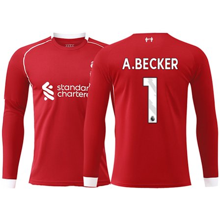 25-26 Liverpool Football Club Hemmatröja Långärmad A.BECKER Fotbollströja S-2XL