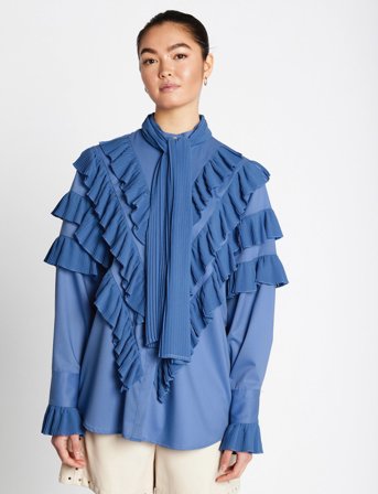 Bruuns Bazaar Cardinibbtilja Shirt - Blue - 36