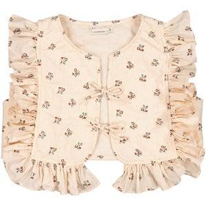 Kids - MarMar Copenhagen Ruffled Gilet Bouquet 92-98 cm - Tops - 92-98 cm - Beige