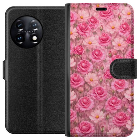 Kompatibelt Lommeboketui til OnePlus 11 Petal Reverie Blush Rose