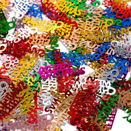 Konfetti Merry Christmas Monivärinen