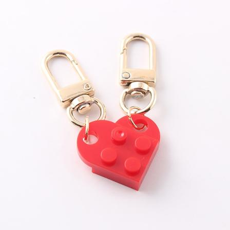 2 kpl Love Heart Brick avaimenperä pariskunnille Ystävyys Naiset Miehet Red