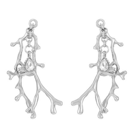 Yksinkertainen rustokorvakorut Vintage Branch Ear Clip Alloy Metal Antlers Earring