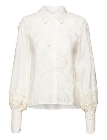 Cmmolly-Shirt Bluse Langermet Hvit Copenhagen Muse*Betinget Tilbud