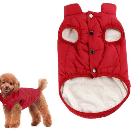 Vintertøj til kæledyr rød M