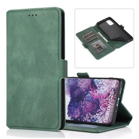 Samsung Galaxy S20 FE - Praktiskt Stilrent Pl nboksfodral FLOVEM M rkgr n