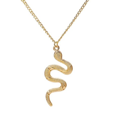 Guld Snake Halsband Silver Snake Pendant Halsband Layered Snake Necklace