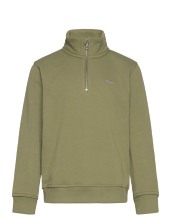 GANT Shield Half Zip Sweatshirt - Green - 146-152