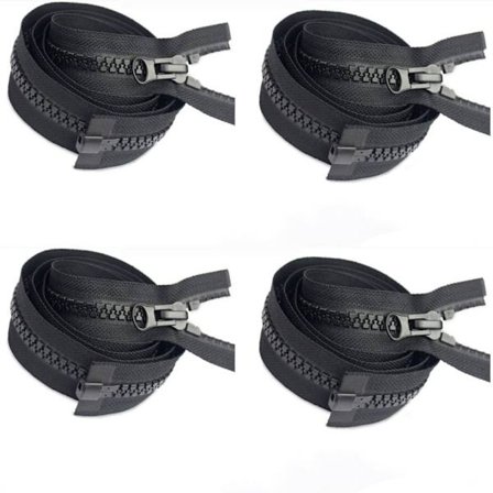 4 stk. lynlåse i resin til jakker - bulk lynlåse sy tilbehør