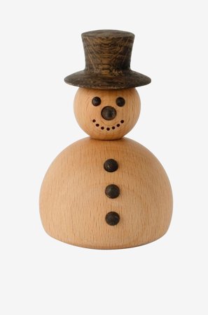 Spring Copenhagen - Dekorasjon i tre The Snowman 9,4 cm - Natur - Pynteting - Fra Homeroom