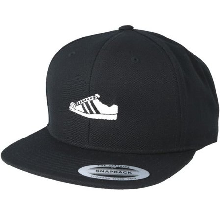 Sneakers - Svart snapback Keps - Black/White Shoe Black Snapback @ Hatstore